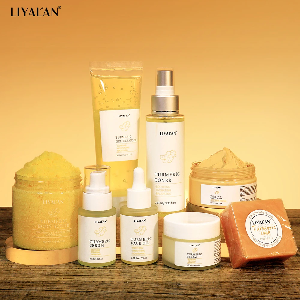 8pcs Turmeric Skin Care Set Brighten Face Serum Oil Soothes Skin Toner Smooth Glow Cream Hydration Facial Clean Soap Beauty
8pcs Turmeric Skin Care Set Brighten Face Serum Oil Soothes Skin Toner Smooth Glow Cream Hydration Facial Clean Soap Beauty