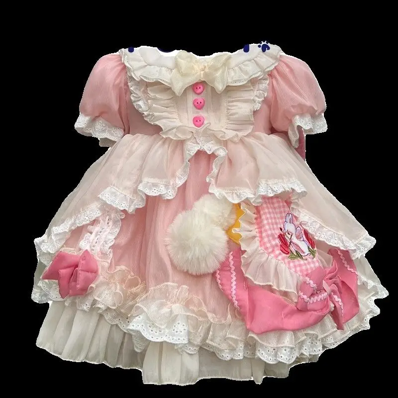 Girl Lolita Princess Dress Summer New Baby Birthday Dress Girl Pink Dress Baby Clothes Flower Girl Dresses for Weddings
Girl Lolita Princess Dress Summer New Baby Birthday Dress Girl Pink Dress Baby Clothes Flower Girl Dresses for Weddings