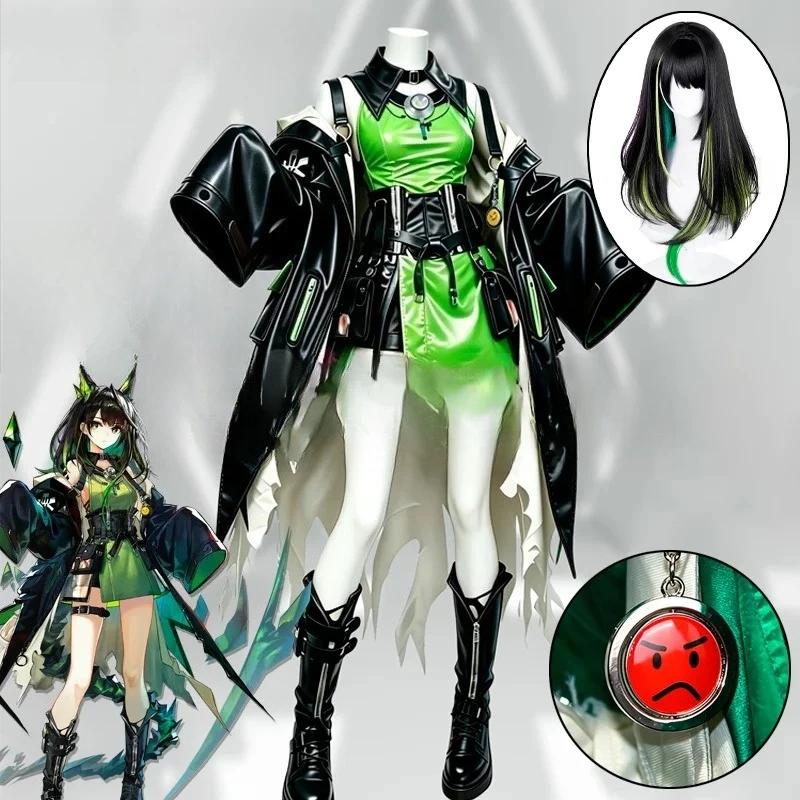 Game Arknights Mon3tr Kal'tsit Cosplay Costume M3 Uniform Black Green Outfit for Hallowmas Party Adult Women Role Play
Game Arknights Mon3tr Kal'tsit Cosplay Costume M3 Uniform Black Green Outfit for Hallowmas Party Adult Women Role Play