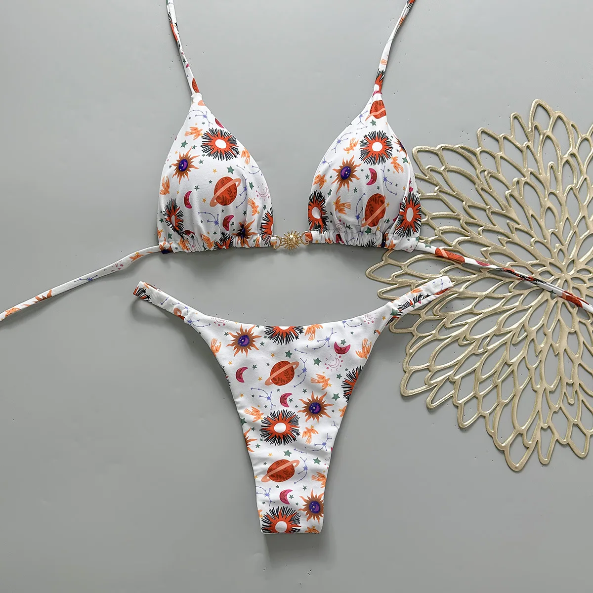 Sexy Triangle Bikini Sun Print Side String Bikinis Women Brazilian Swimwear Thong Bathing Suit Swimsuit Beach Wear Femme Biquini
Sexy Triangle Bikini Sun Print Side String Bikinis Women Brazilian Swimwear Thong Bathing Suit Swimsuit Beach Wear Femme Biquini