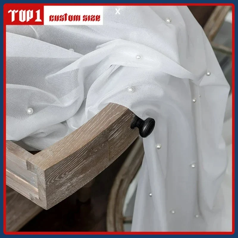 Luxury Beaded Pure White Tulle Curtain For Living Room Bedroom Bay Window Balcony Pure White Yarn Custom Sheer Minimalist Modern
Luxury Beaded Pure White Tulle Curtain For Living Room Bedroom Bay Window Balcony Pure White Yarn Custom Sheer Minimalist Modern