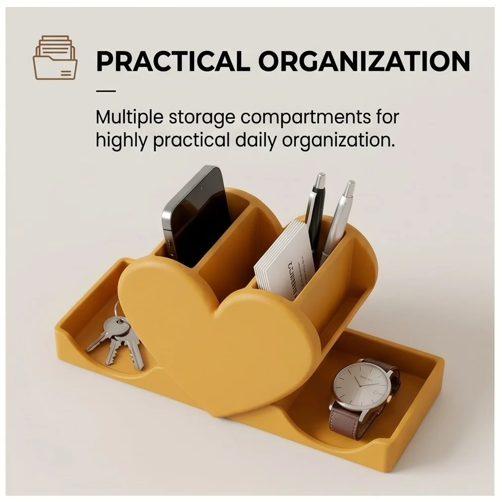 Heart Shaped Desktop Organizer Multifunctional Stationery Storage Box Office Study Living Room & Entryway Cute Desk Accessory
Heart Shaped Desktop Organizer Multifunctional Stationery Storage Box Office Study Living Room & Entryway Cute Desk Accessory