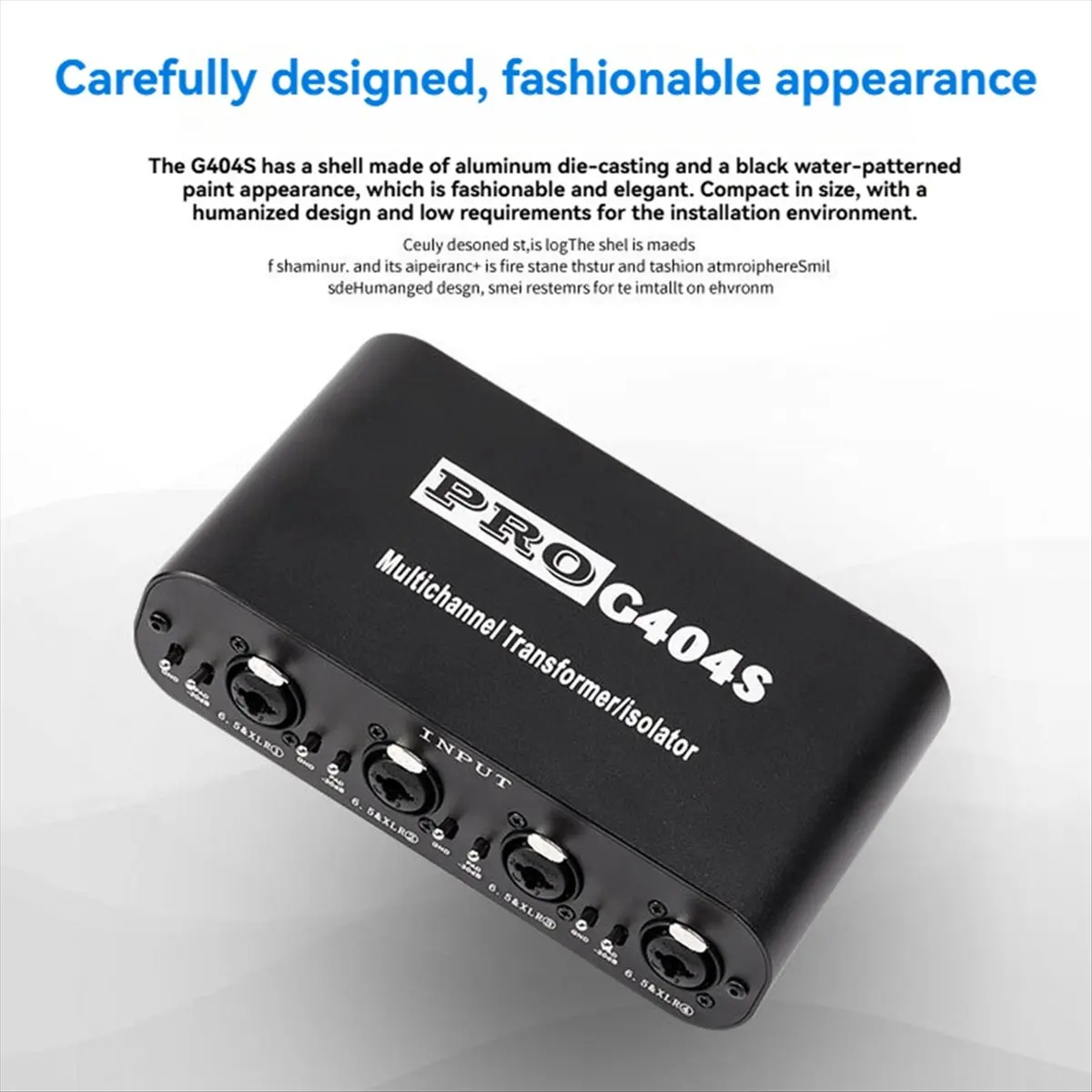 DT2403 Mon.4-Channel Audio Isolator Audio Noise Reduction Filter 6.35 6.5 XLR 4 in 8 Out Multi-Channel Audio Isolator
DT2403 Mon.4-Channel Audio Isolator Audio Noise Reduction Filter 6.35 6.5 XLR 4 in 8 Out Multi-Channel Audio Isolator