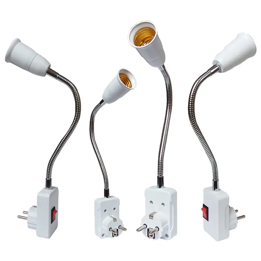 EU US Plug to E27 Lamp Holder Light Bulb Socket With Switch Flexible Lamp Base Conversion Table Lamp Converter 20cm 30cm 50cm
EU US Plug to E27 Lamp Holder Light Bulb Socket With Switch Flexible Lamp Base Conversion Table Lamp Converter 20cm 30cm 50cm