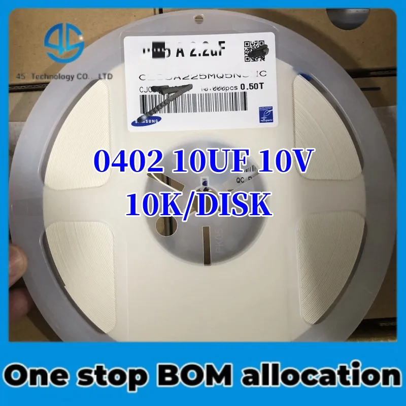10K/disk brand new original chip capacitor 0402 10UF 10V chip multi-layer ceramic capacitor 106M
10K/disk brand new original chip capacitor 0402 10UF 10V chip multi-layer ceramic capacitor 106M