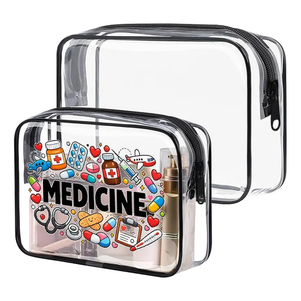 Cute Medical Icons Clear PVC Zipper Makeup Bag Kawaii Cartoon Style Portable Transparent Storage Pouch Travel Daily Cosmetic Or
Cute Medical Icons Clear PVC Zipper Makeup Bag Kawaii Cartoon Style Portable Transparent Storage Pouch Travel Daily Cosmetic Or