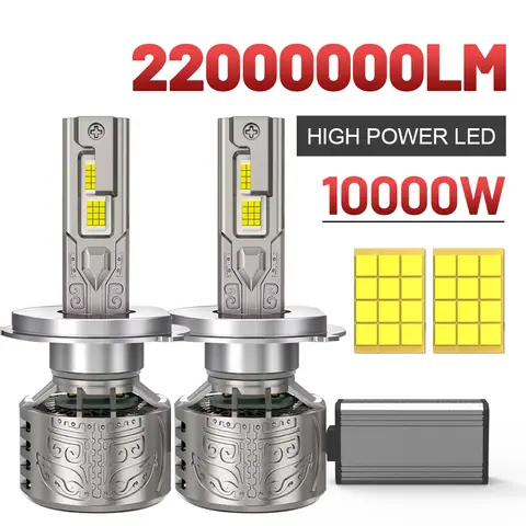 22000000LM H4 Canbus LED Headlight Bulbs 10000W H7 H11 H1 9005 HB3 9006 HB4 9012 HIR2 Turbo Auto Headlamps 12V 24V Car Lights