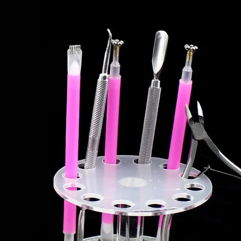 1PC Tweezers Storage Rack Nail Dead Skin Push Pen Rotate Stand Makeup Tools 12 Holder Acrylic Desktop Diaplsy Nail Storage Rack 
1PC Tweezers Storage Rack Nail Dead Skin Push Pen Rotate Stand Makeup Tools 12 Holder Acrylic Desktop Diaplsy Nail Storage Rack