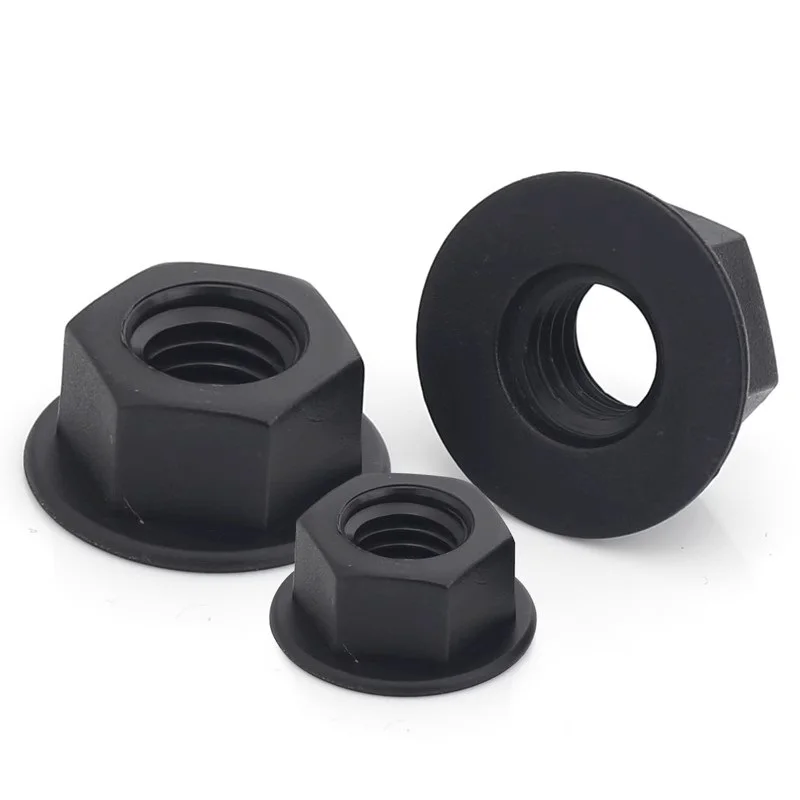 50pcs M3 M4 M5 M6 M8 M10 M12 High Quality Black Plastic Nylon Hexagon Hex Head Self-locking Nylock Flange Lock Nut DIN6923
50pcs M3 M4 M5 M6 M8 M10 M12 High Quality Black Plastic Nylon Hexagon Hex Head Self-locking Nylock Flange Lock Nut DIN6923