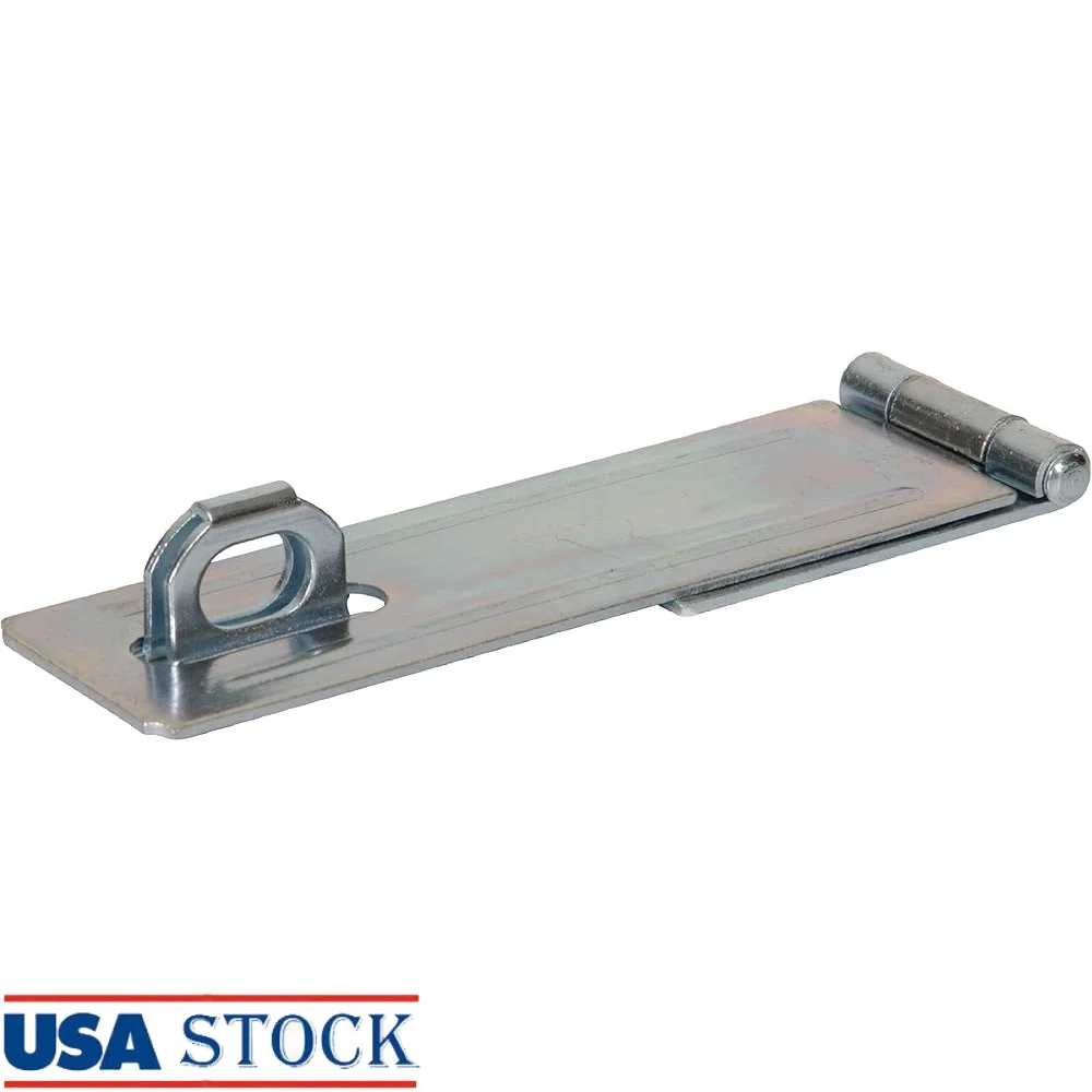 Fixed Staple Safety Hasp 7 Inch Zinc Plated Padlockable Hardware Doors Cabinets Gates with Mounting Kit
Fixed Staple Safety Hasp 7 Inch Zinc Plated Padlockable Hardware Doors Cabinets Gates with Mounting Kit