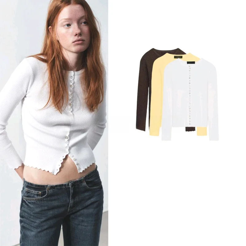 Spring Summer New Women's Long Sleeve round Neck Slim Fit Ribbed Knitted Jacket Casual Style Polyester Fiber Open Cardigan
Spring Summer New Women's Long Sleeve round Neck Slim Fit Ribbed Knitted Jacket Casual Style Polyester Fiber Open Cardigan