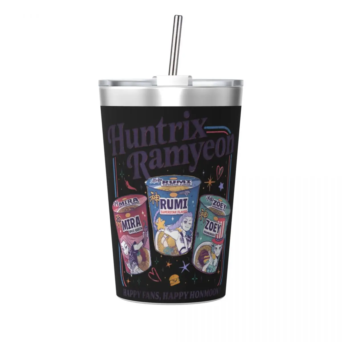 KPop Demon Hunters Huntrix Ramyeon стакан с соломинкой для детей стаканы из нержавеющей стали чашка с двойными стенками с вакуумной изоляцией 12 унций
KPop Demon Hunters Huntrix Ramyeon стакан с соломинкой для детей стаканы из нержавеющей стали чашка с двойными стенками с вакуумной изоляцией 12 унций