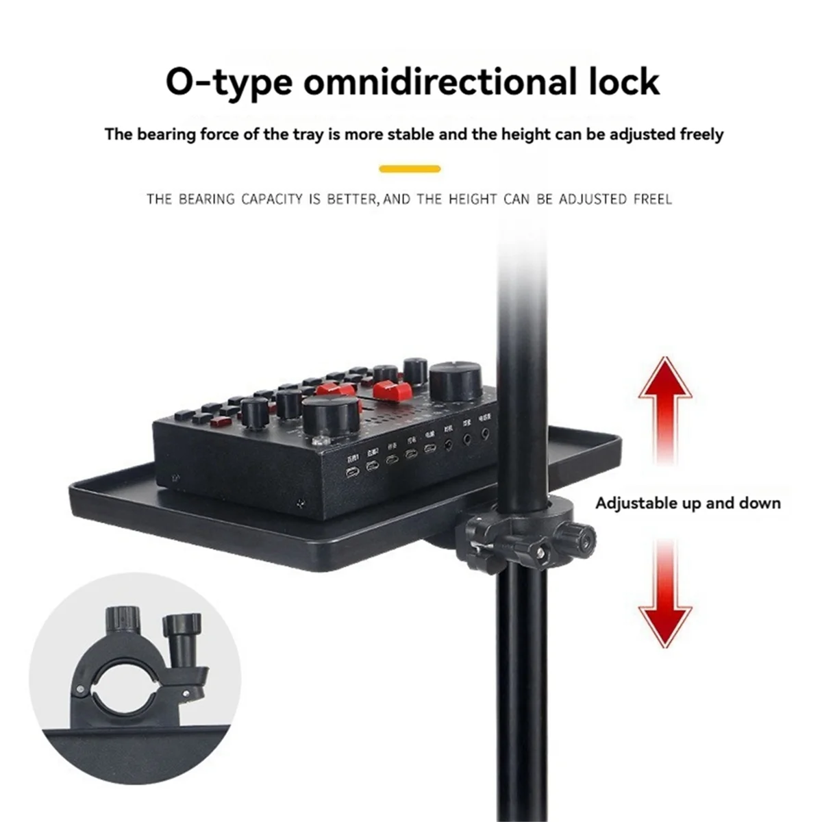 (A96Z) Sound Card Tray Adjustable Universal Projector Bracket Stand Holder for Phone, Camera, Laptop, Mic Stand Accessories M
(A96Z) Sound Card Tray Adjustable Universal Projector Bracket Stand Holder for Phone, Camera, Laptop, Mic Stand Accessories M