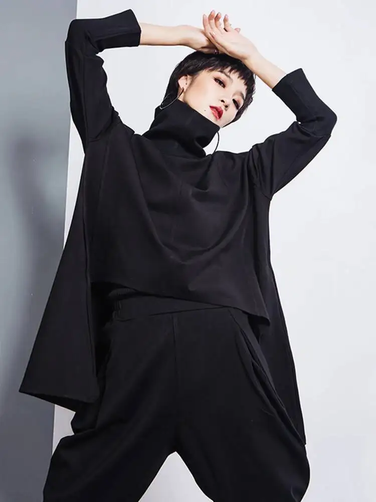 Black Back Women Long Irregular Big Size Long T-shirt New Turtleneck Long Sleeve Fashion Spring Autumn 2026 BJG3
Black Back Women Long Irregular Big Size Long T-shirt New Turtleneck Long Sleeve Fashion Spring Autumn 2026 BJG3