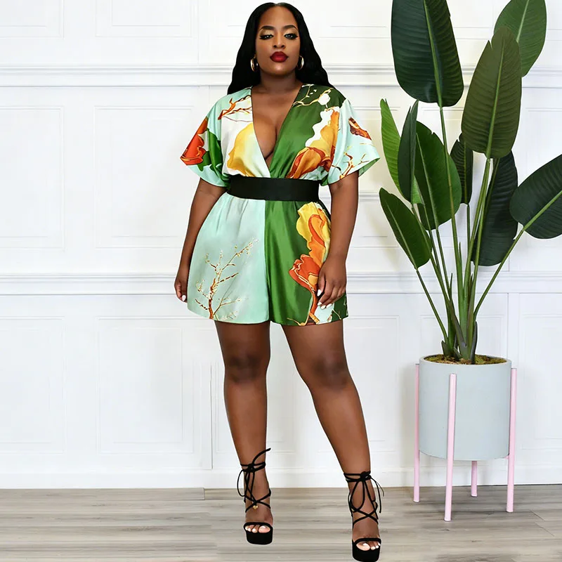 Doyerl Print Pattern Summer Jumpsuits for Woman Playsuit Short Sleeve V-neck High Waist Satin Night Club Party Romper Ropa Mujer
Doyerl Print Pattern Summer Jumpsuits for Woman Playsuit Short Sleeve V-neck High Waist Satin Night Club Party Romper Ropa Mujer