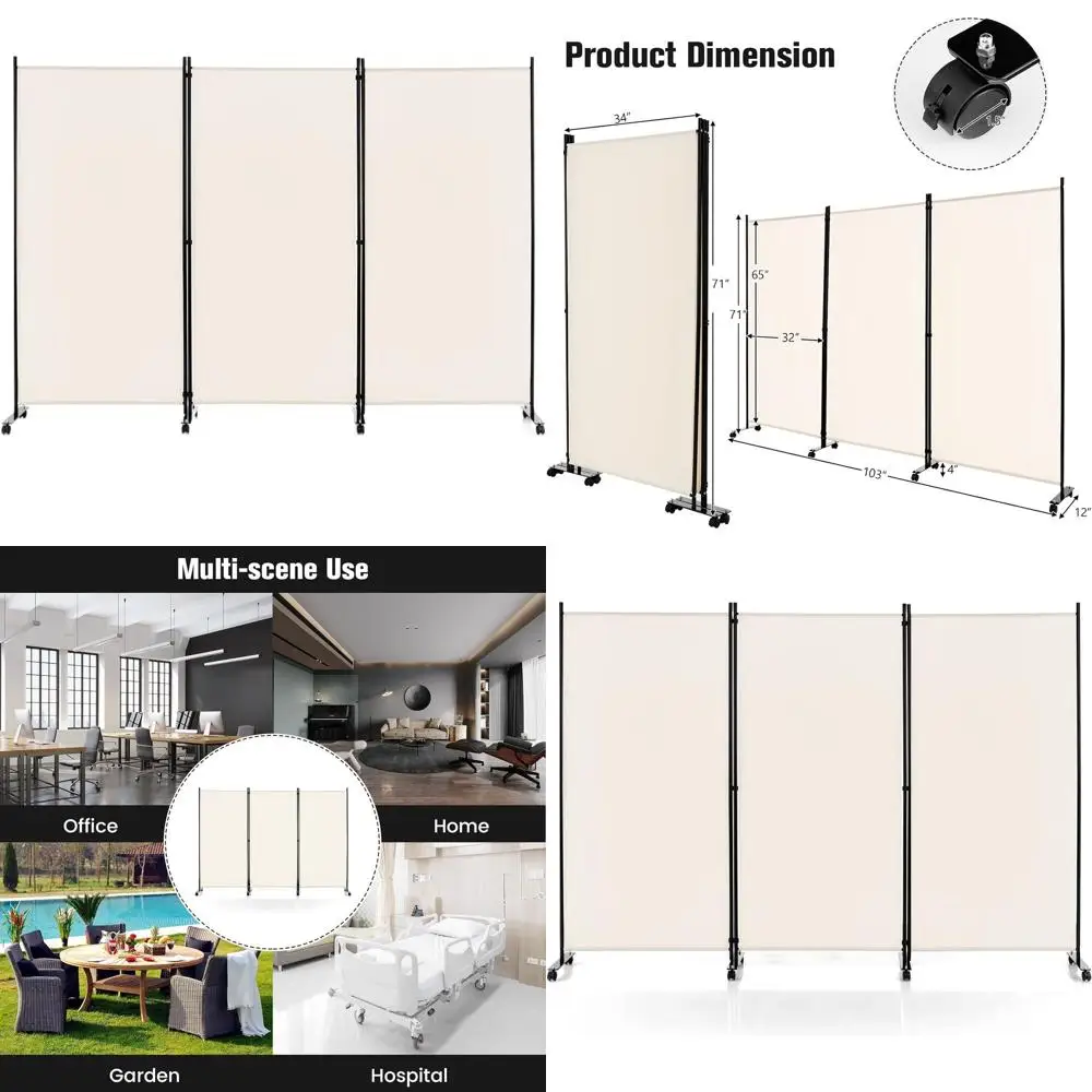 Складной 3-панельный экран высотой 6 футов с металлическим каркасом и прочной тканью, перегородка для мобильных помещений для дома и больницы (белый)
Складной 3-панельный экран высотой 6 футов с металлическим каркасом и прочной тканью, перегородка для мобильных помещений для дома и больницы (белый)
