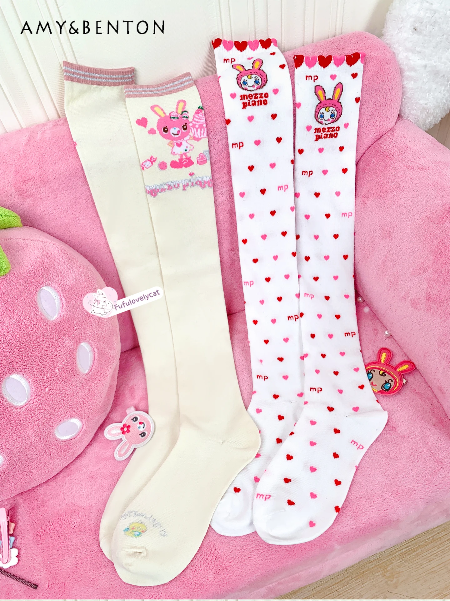 Kawaii Two-dimensional Girl Cute Pink Stockings Sexy Thigh High Stockings Japanese Retro Sweet Cute Love Print Knee High Socks
Kawaii Two-dimensional Girl Cute Pink Stockings Sexy Thigh High Stockings Japanese Retro Sweet Cute Love Print Knee High Socks