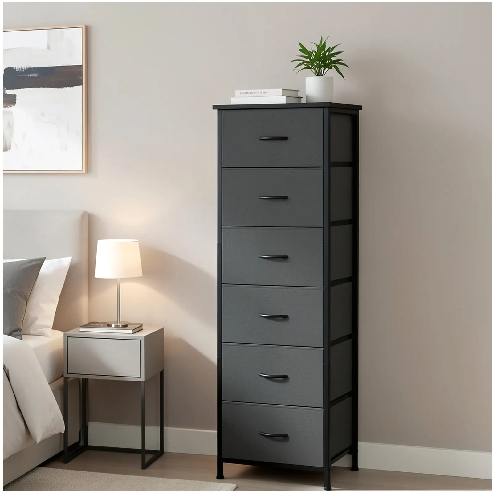 Tall 6-Drawer Storage Dresser with Removable Fabric Bins – Versatile Organizer for Bedroom, Living Room, Closet, Bedside, Laundry, Entryway & Hallway – Compact Design, Soft-Touch Finish, Easy Assembly
Tall 6-Drawer Storage Dresser with Removable Fabric Bins – Versatile Organizer for Bedroom, Living Room, Closet, Bedside, Laundry, Entryway & Hallway – Compact Design, Soft-Touch Finish, Easy Assembly