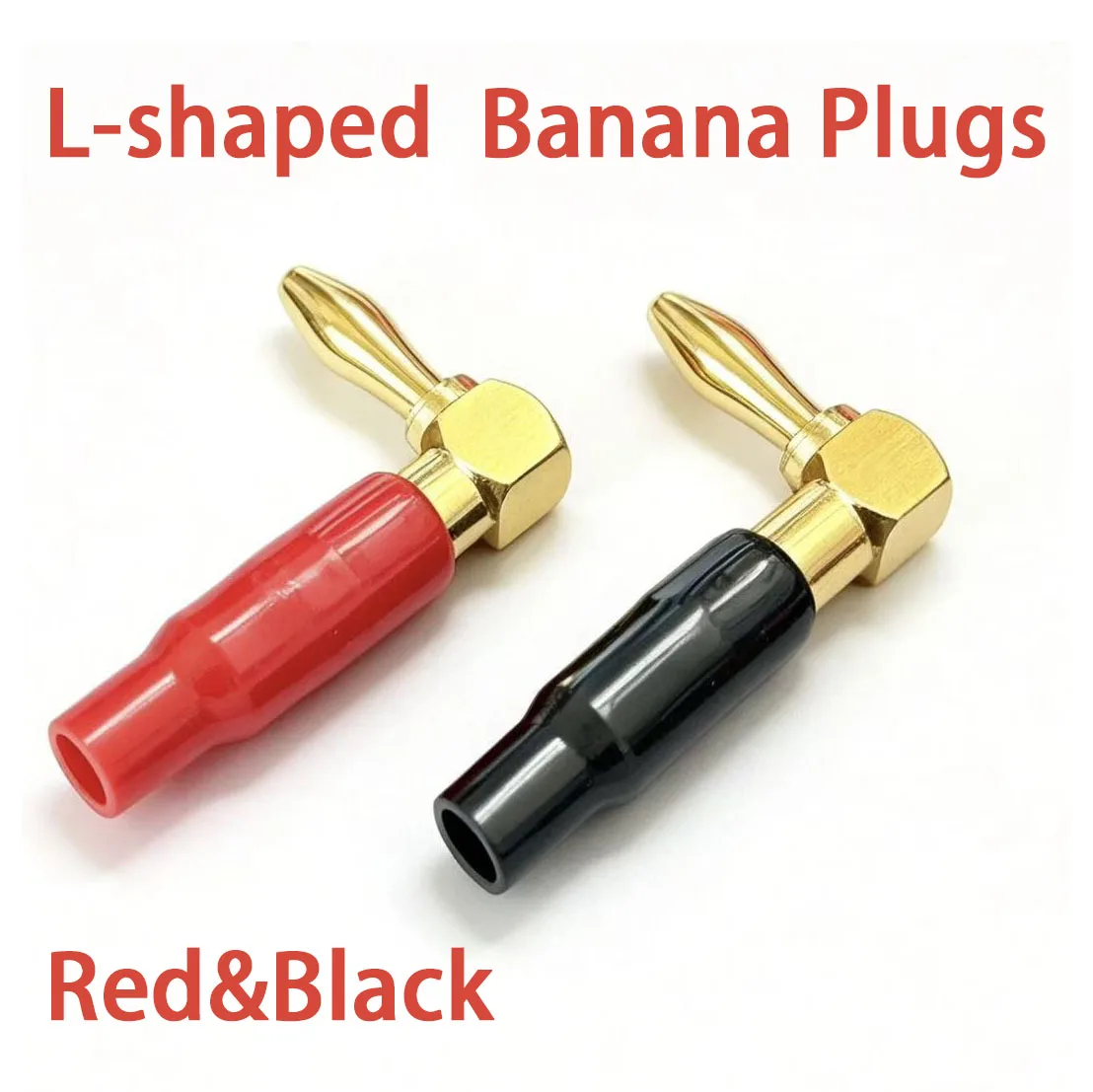  5PCS L-shaped Right Angle Banana Plugs Soft Plastic Shell 90° Connectors ( Black& Red) for Audio, Video & Speaker Systems
5PCS L-shaped Right Angle Banana Plugs Soft Plastic Shell 90° Connectors ( Black& Red) for Audio, Video & Speaker Systems