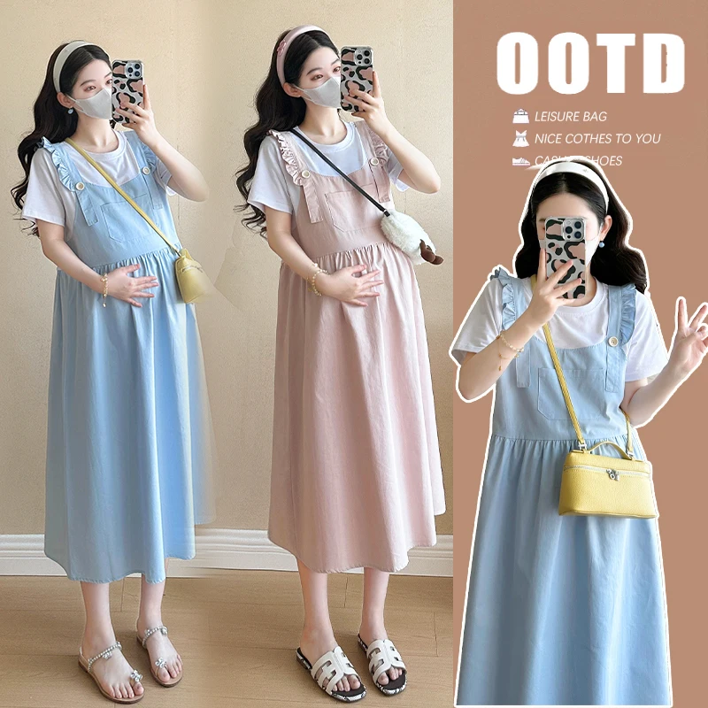 25SS Summer Sweet Slim Splicing One Piece Cotton Maternity Dress Patchwork Loose Straight Clothes for Pregnant Women Youth Cute
25SS Summer Sweet Slim Splicing One Piece Cotton Maternity Dress Patchwork Loose Straight Clothes for Pregnant Women Youth Cute