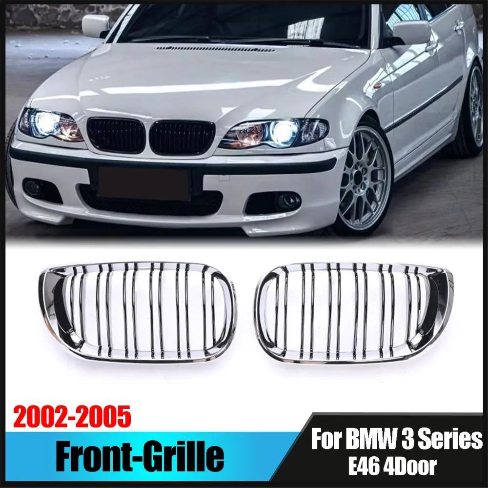 For BMW 3 Series E46 320i 325i 325Xi 330i 330Xi 4 Door 2002 - 2005 Double Line Kidney Grille Chrome Black ABS
For BMW 3 Series E46 320i 325i 325Xi 330i 330Xi 4 Door 2002 - 2005 Double Line Kidney Grille Chrome Black ABS
