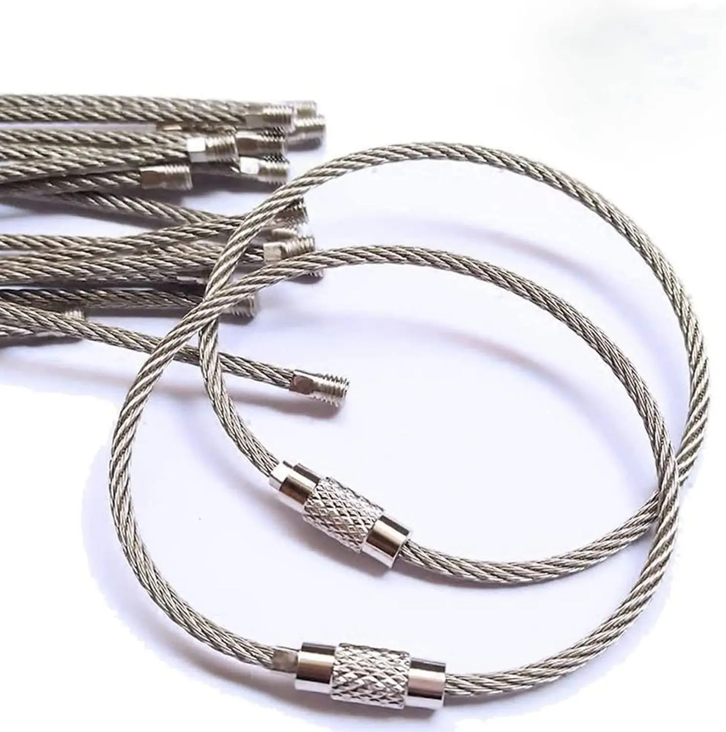 20pcs 6 Inch Stainless Steel Wire Keychain Cable Key Rings for Outdoor Hiking
20pcs 6 Inch Stainless Steel Wire Keychain Cable Key Rings for Outdoor Hiking