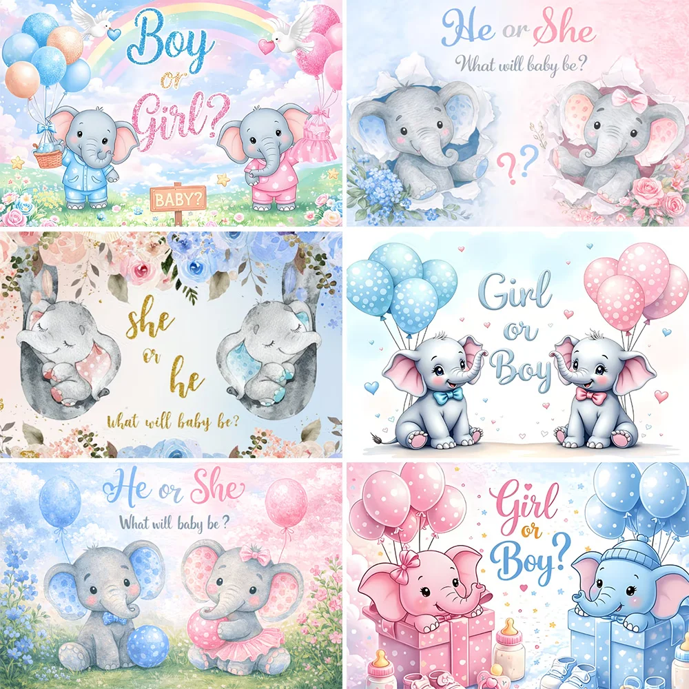 Cartoon Elephant Theme Baby Gender Reveal Party Supplies Backdrop Boy or Girl Balloon Decorations Background Baby Shower Banner
Cartoon Elephant Theme Baby Gender Reveal Party Supplies Backdrop Boy or Girl Balloon Decorations Background Baby Shower Banner