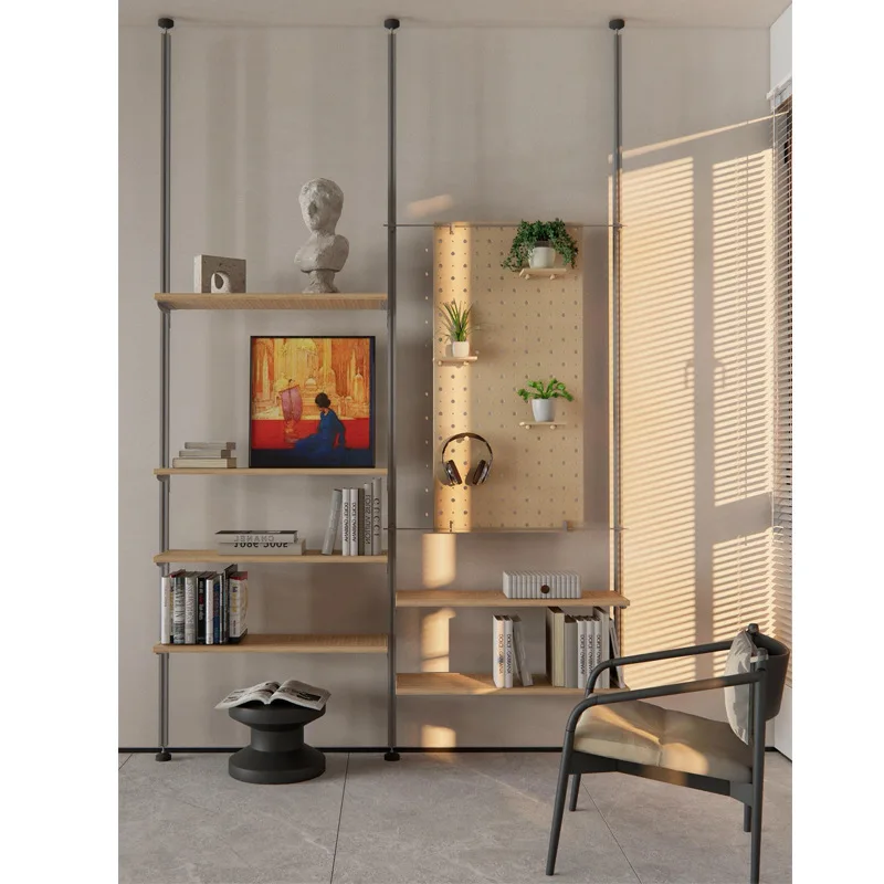 Simple and modern aluminum profile through the sky rack home display rack birch hole board top-notch storage baffle
Simple and modern aluminum profile through the sky rack home display rack birch hole board top-notch storage baffle
