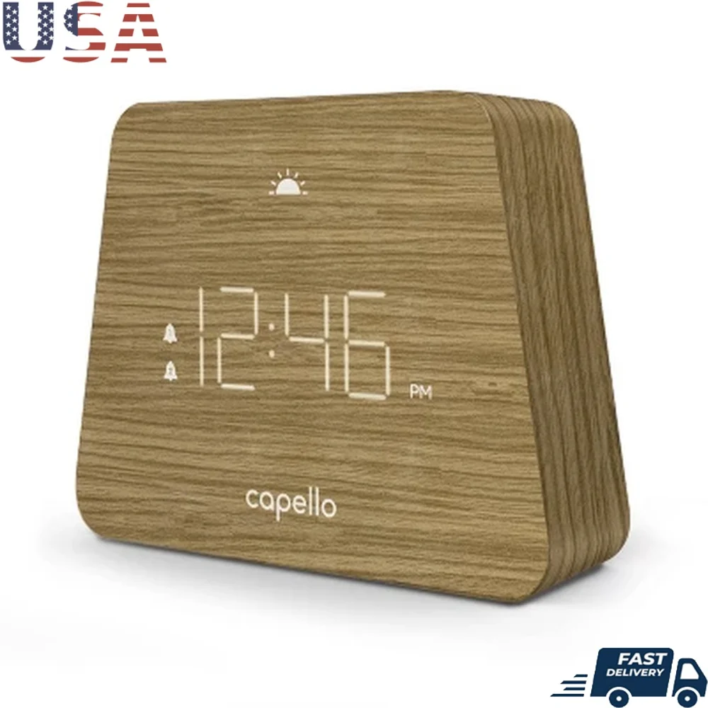 Digital Mantle Alarm Clock with Dual Alarms Adjustable Dimmer LED Display Wood Laminate Finish Snooze Timer Time Backup Function 
Digital Mantle Alarm Clock with Dual Alarms Adjustable Dimmer LED Display Wood Laminate Finish Snooze Timer Time Backup Function