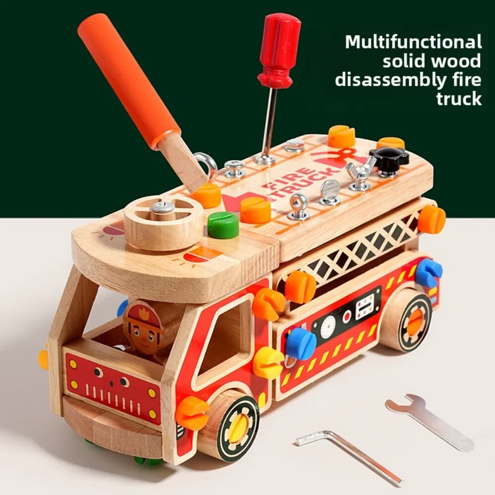 Wooden Educational Fire Truck Toy for Kids Screw Tightening Nail Pounding Nut Assembly Disassembly STEM Learning Activity Game
Wooden Educational Fire Truck Toy for Kids Screw Tightening Nail Pounding Nut Assembly Disassembly STEM Learning Activity Game