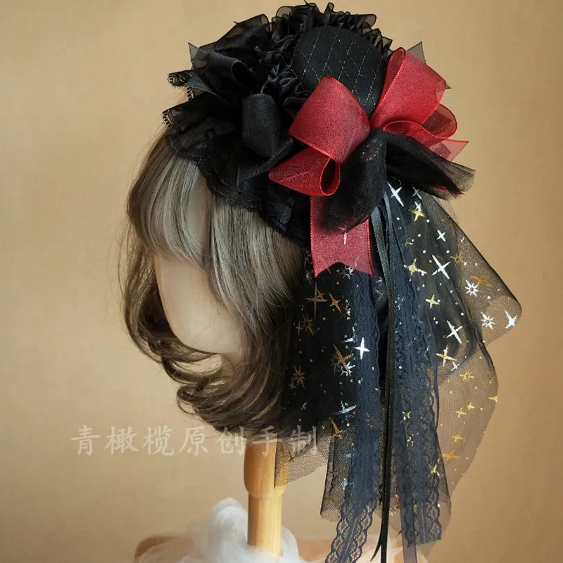 Lolita Headgear Top Hat Lolita Flower Pills Dark Goth Red Black Hair Accessories Gorgeous Halloween Accessories for Women
Lolita Headgear Top Hat Lolita Flower Pills Dark Goth Red Black Hair Accessories Gorgeous Halloween Accessories for Women