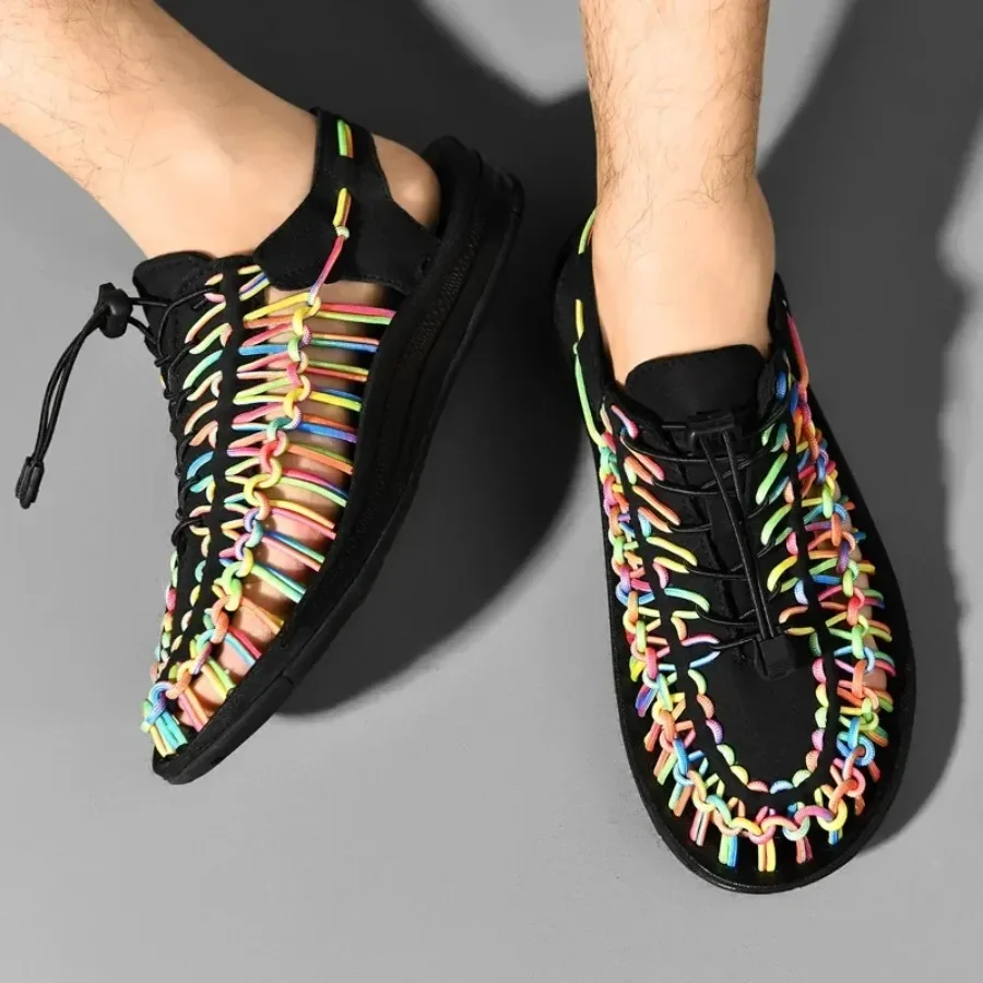2025 new Summer Men Sandals Fashion Handmade Weaving Design Beach Sandal Breathable Casual Flat Sandals Couples Sandals Size 48
2025 new Summer Men Sandals Fashion Handmade Weaving Design Beach Sandal Breathable Casual Flat Sandals Couples Sandals Size 48