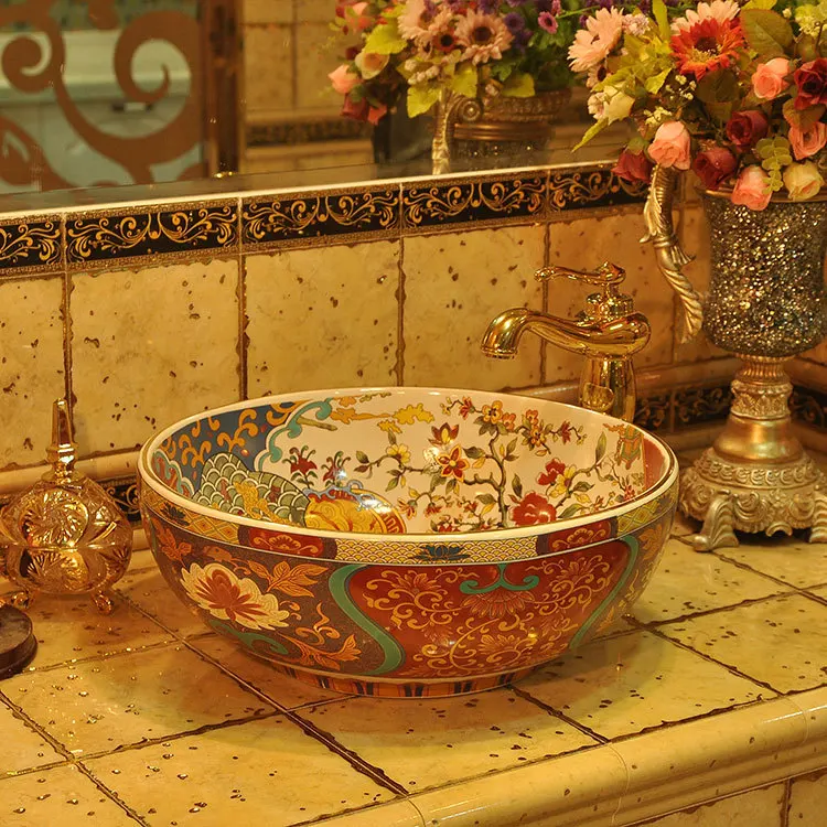 Europe Vintage Style Ceramic Art Basin Sinks Counter Top Wash Basin Bathroom Vessel Sinks Vanities hand washing sink
Europe Vintage Style Ceramic Art Basin Sinks Counter Top Wash Basin Bathroom Vessel Sinks Vanities hand washing sink