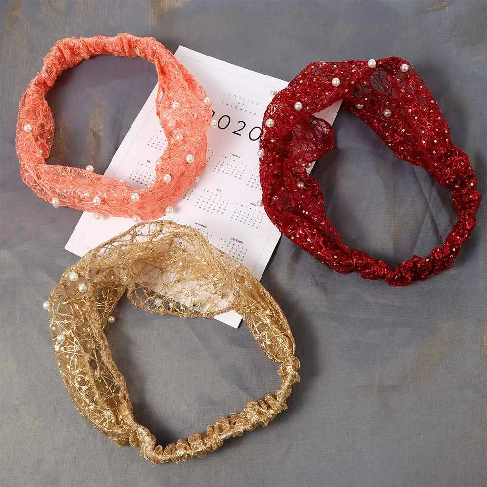 Sweet Elastic Lace Girls Hair Accessories Hollow Women Head wraps Pearl Korean Style Hairbands Turban Headband
Sweet Elastic Lace Girls Hair Accessories Hollow Women Head wraps Pearl Korean Style Hairbands Turban Headband