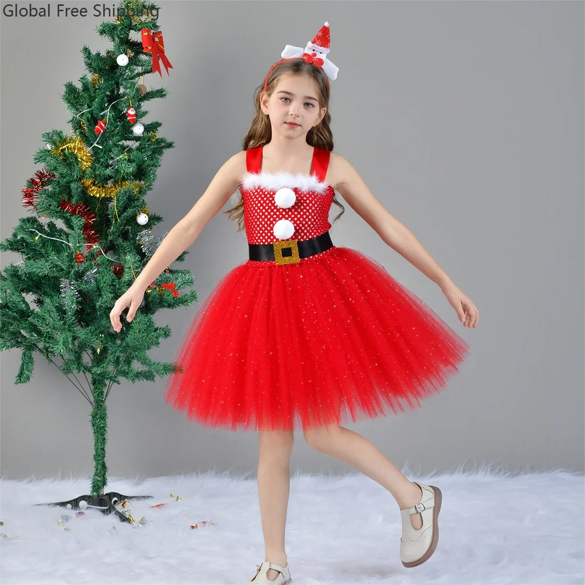 Sparkling Christmas Elf Puffy Skirt Girl's Santa Dress Children's Birthday Halloween Party Costume Baby Christmas Festive Outfit
Sparkling Christmas Elf Puffy Skirt Girl's Santa Dress Children's Birthday Halloween Party Costume Baby Christmas Festive Outfit