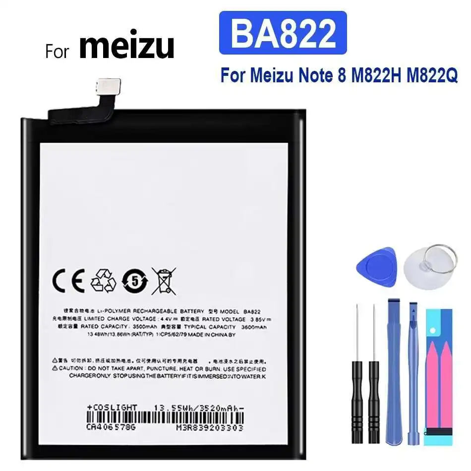 High Capacity Mobile Phone Battery 3600Mah For Meizu Note 8 Note8 M822H M822Q BA822
High Capacity Mobile Phone Battery 3600Mah For Meizu Note 8 Note8 M822H M822Q BA822