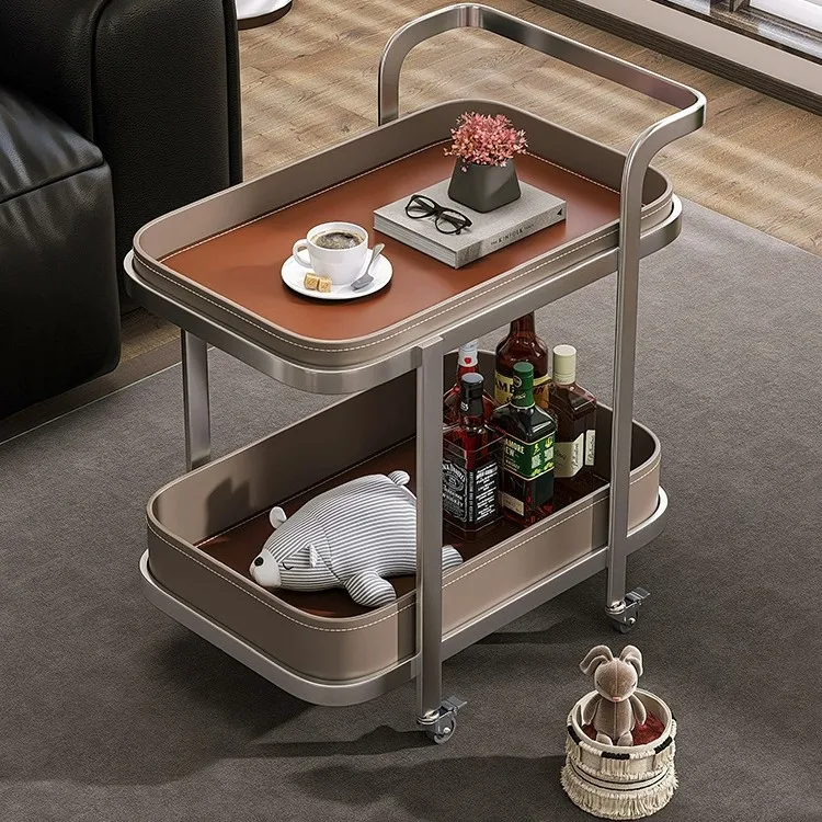 Hotel restaurant mobile side few trolley coffee table saddle leather creative light luxury stainless steel modern simple dining
Hotel restaurant mobile side few trolley coffee table saddle leather creative light luxury stainless steel modern simple dining