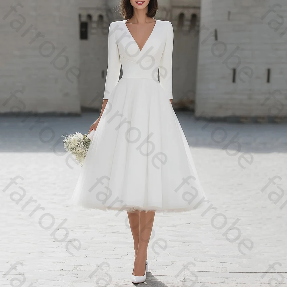 Customized Sexy V-Neck 3/4 Sleeves Evening Dresses Elegant Satin Celebrity Dress Exquisite High Quality Prom Party Gowns Women
Customized Sexy V-Neck 3/4 Sleeves Evening Dresses Elegant Satin Celebrity Dress Exquisite High Quality Prom Party Gowns Women