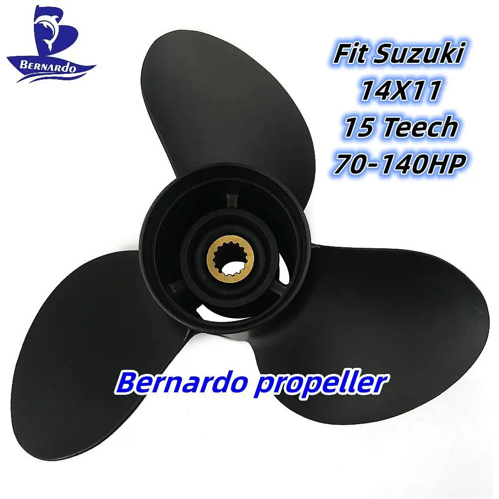 Bernardo Boat Propeller 14X11 Fit Suzuki Outboard Engines 70 80 90 100 115 140 HP Motor Aluminum Screw 3 Blades 15 Tooth Spline
Bernardo Boat Propeller 14X11 Fit Suzuki Outboard Engines 70 80 90 100 115 140 HP Motor Aluminum Screw 3 Blades 15 Tooth Spline