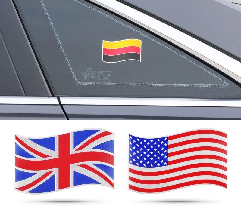 2pcs 3D Flying National Flag US UK Italy Germany France Japan Metal Aluminum Alloy 3D Adhesive Emblem Badge Sticker
2pcs 3D Flying National Flag US UK Italy Germany France Japan Metal Aluminum Alloy 3D Adhesive Emblem Badge Sticker