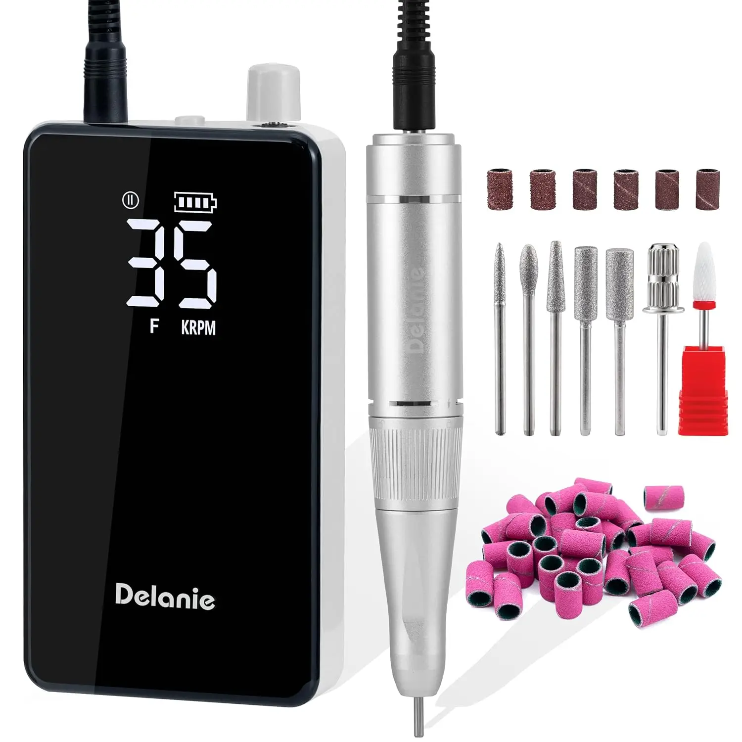 Professional Electric Nail Drill 35000 RPM, Cordless E File for Acrylic Removal, Manicure Salon Home Use
Professional Electric Nail Drill 35000 RPM, Cordless E File for Acrylic Removal, Manicure Salon Home Use
