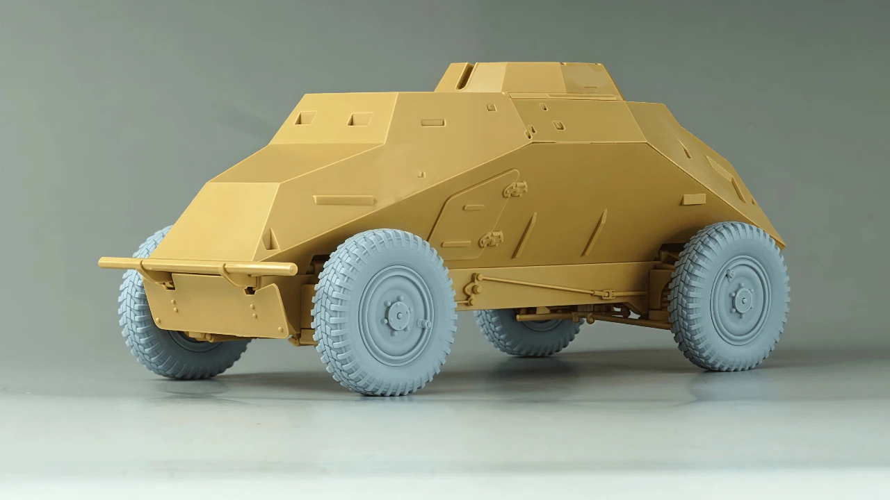 1/35 Casting Resin Model Assembly Kit, GK. Resin Tire Set, Unpainted (Sd.kfz 222/223)
1/35 Casting Resin Model Assembly Kit, GK. Resin Tire Set, Unpainted (Sd.kfz 222/223)