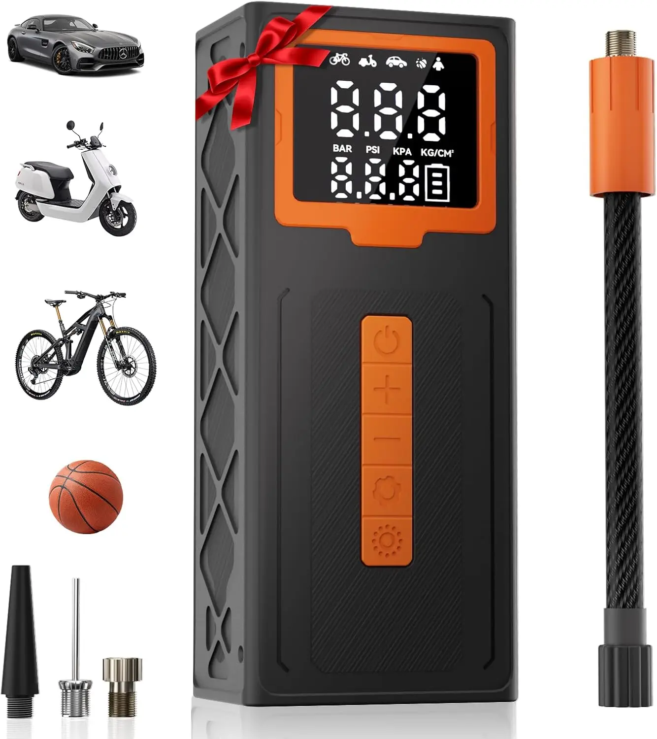 CordlTire Inflator, 150Psi Portable Air Pump, Auto Shut-Off, for Car, Bike, Motorcycle, Ball
CordlTire Inflator, 150Psi Portable Air Pump, Auto Shut-Off, for Car, Bike, Motorcycle, Ball