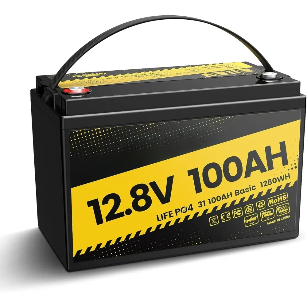 12V 100Ah Lithium Battery,Low-Temp Protection LiFePO4 Battery,Built-in100A BMS,15000+Deep Cycle,Rechargeable Lithium Iron Phosph
12V 100Ah Lithium Battery,Low-Temp Protection LiFePO4 Battery,Built-in100A BMS,15000+Deep Cycle,Rechargeable Lithium Iron Phosph