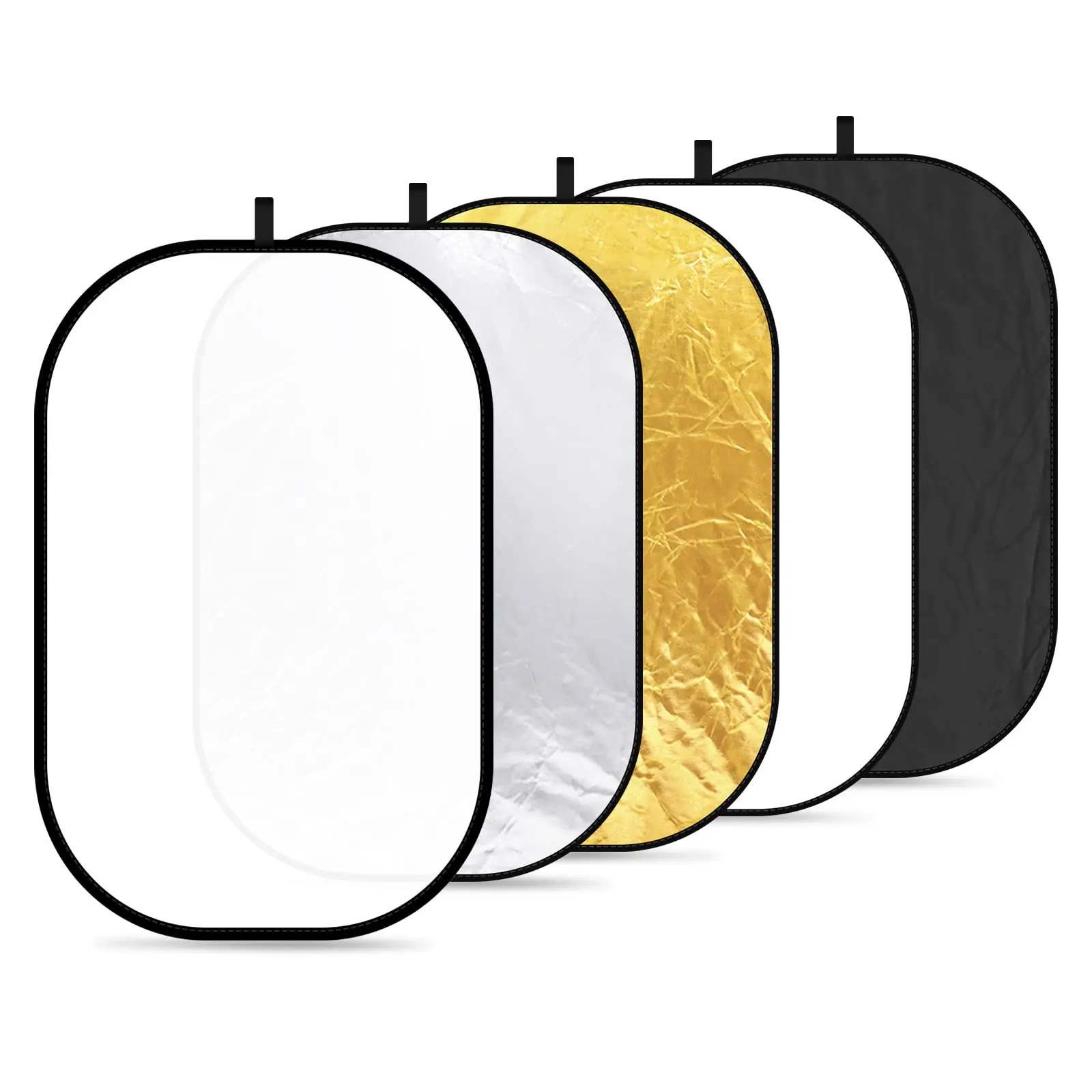NEEWER Light Reflectors for Photography Portable 5 in 1 Collapsible Multi Disc Silver, Gold, Black, White Diffuser
NEEWER Light Reflectors for Photography Portable 5 in 1 Collapsible Multi Disc Silver, Gold, Black, White Diffuser