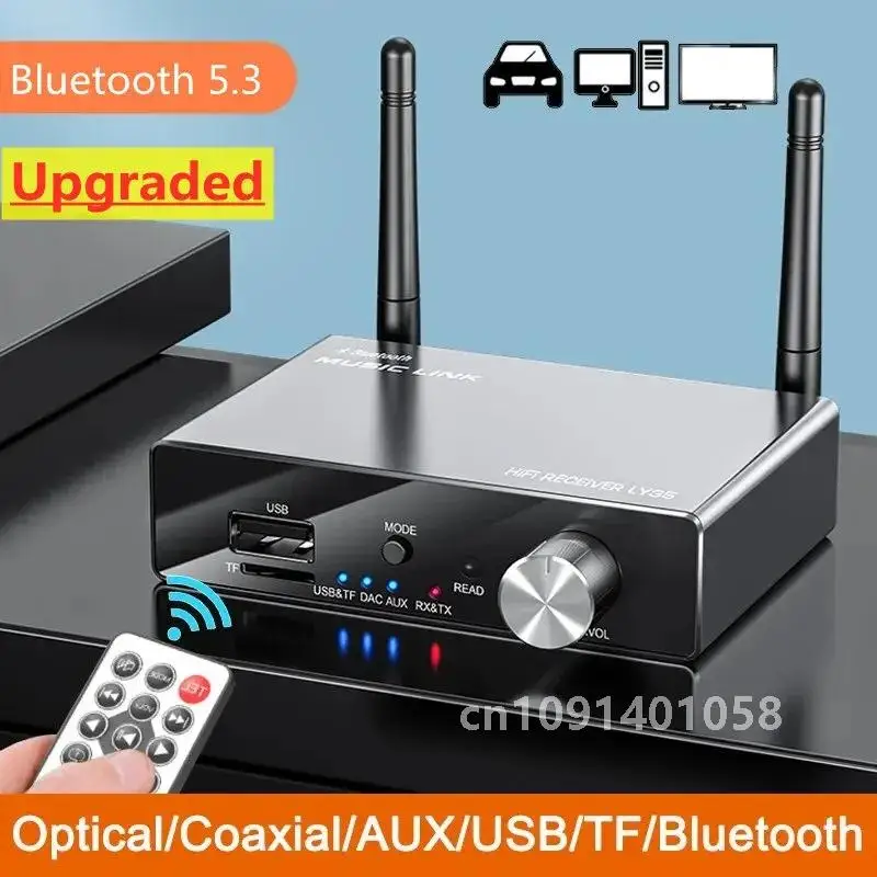 Bluetooth 5.3 Transmitter Receiver Stereo Low Latency AUX 3.5mm Optical Wireless Music Audio Adapter Remote Control For TV PC
Bluetooth 5.3 Transmitter Receiver Stereo Low Latency AUX 3.5mm Optical Wireless Music Audio Adapter Remote Control For TV PC