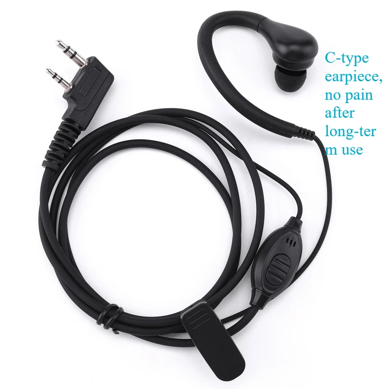 C-образные подвесные наушники-вкладыши, совместимые с Kenwood Radio Baofeng UV-5R UV-82 Quangsheng K5 TYT Walkie Talkie 
C-образные подвесные наушники-вкладыши, совместимые с Kenwood Radio Baofeng UV-5R UV-82 Quangsheng K5 TYT Walkie Talkie