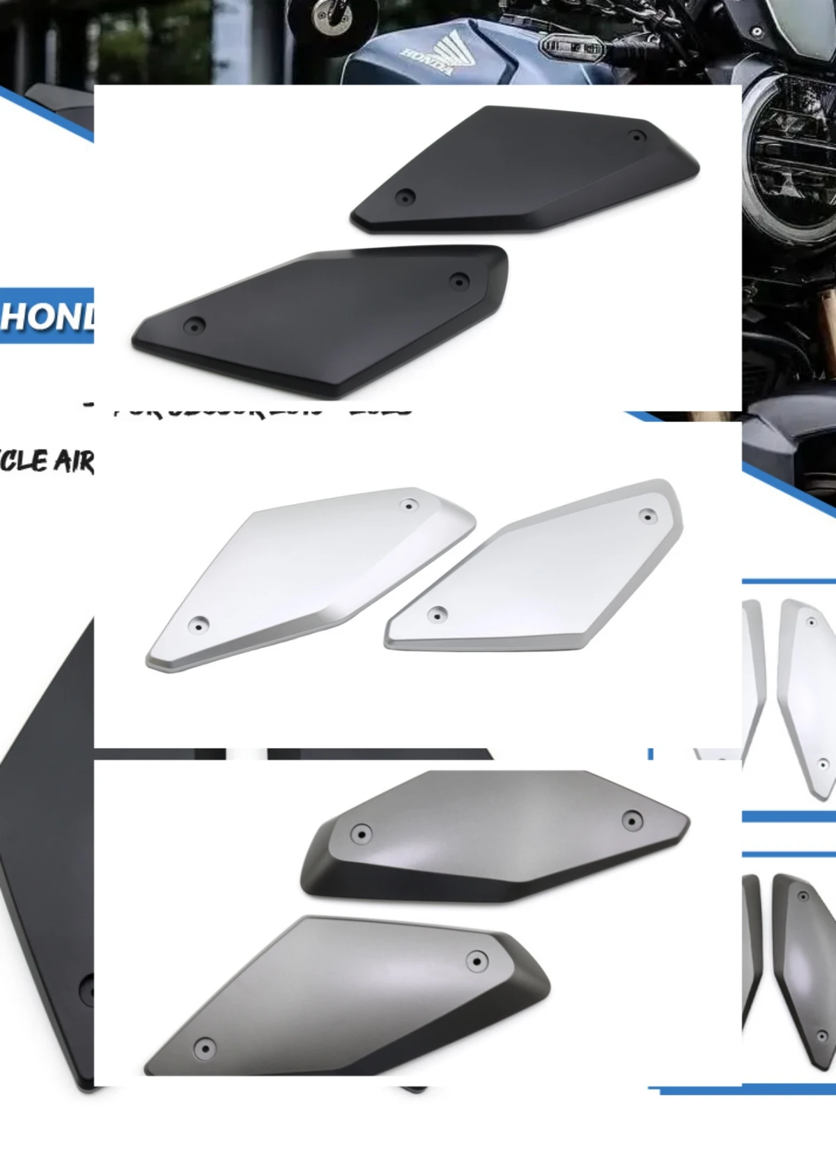 1 Pair For Honda CB650R Motorcycle Custom Side Panels, Skid Plates, and Intake Covers
1 Pair For Honda CB650R Motorcycle Custom Side Panels, Skid Plates, and Intake Covers