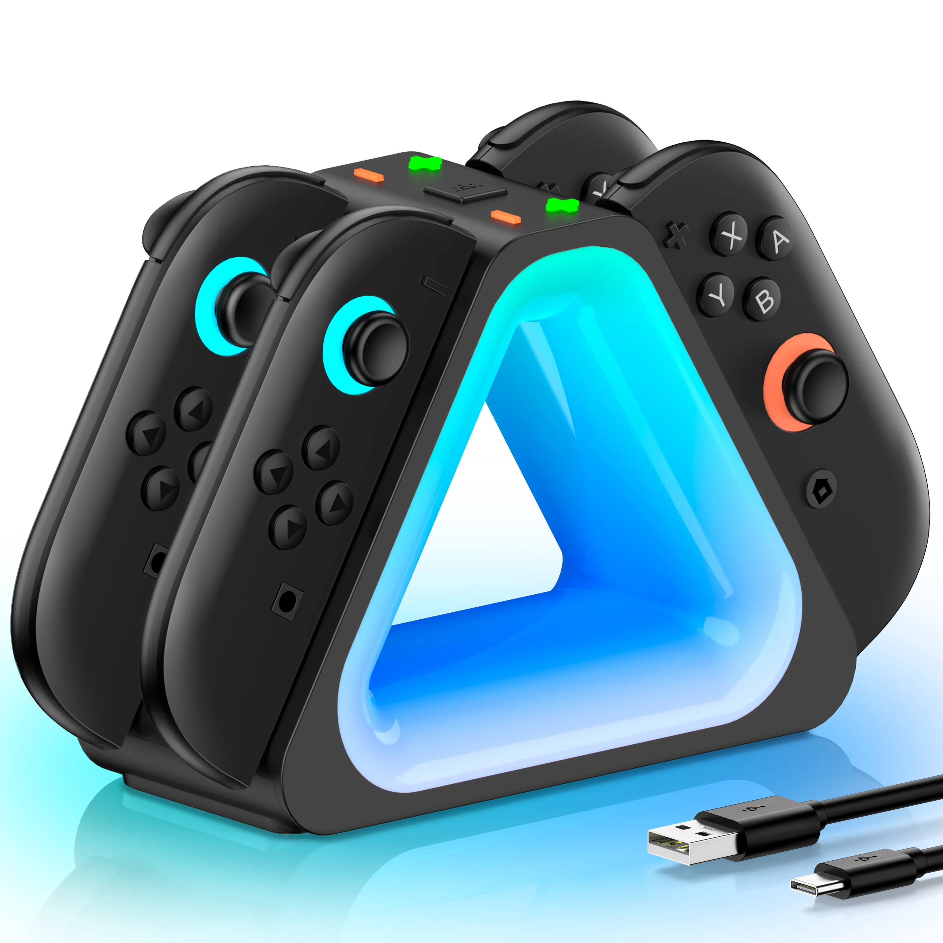 BEBONCOOL JCC600 4 charging dock 8led Can turn off LED for switch2 charging base controller charge stand for sw2
BEBONCOOL JCC600 4 charging dock 8led Can turn off LED for switch2 charging base controller charge stand for sw2
