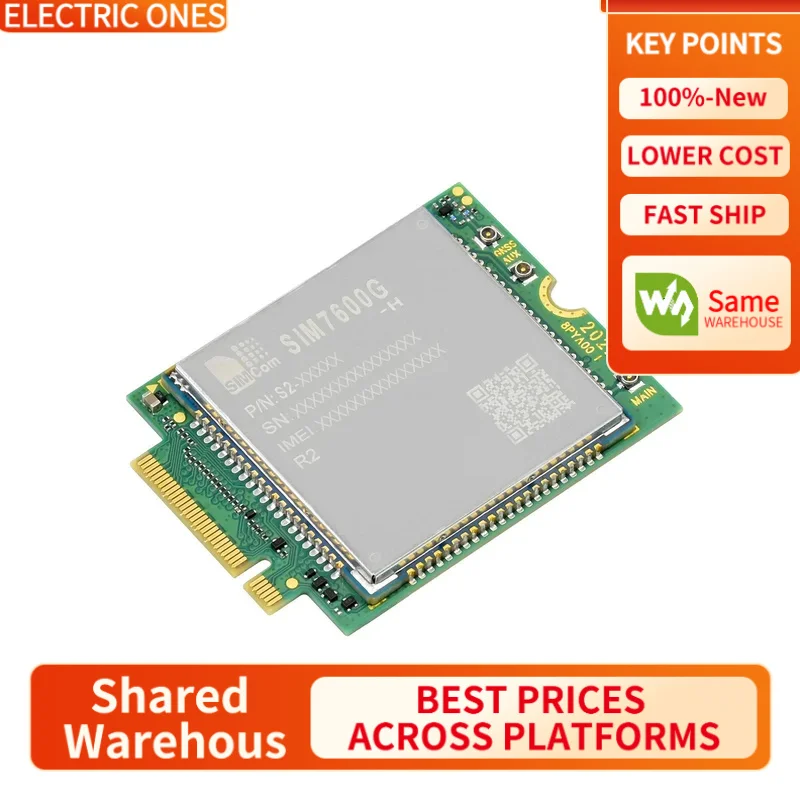 【Waveshare genuine】- SIM7600G-H-M.2 SIMCom Original 4G LTE Cat-4 Module, Global Coverage, With GNSS Support, M.2 B KEY Connector
【Waveshare genuine】- SIM7600G-H-M.2 SIMCom Original 4G LTE Cat-4 Module, Global Coverage, With GNSS Support, M.2 B KEY Connector